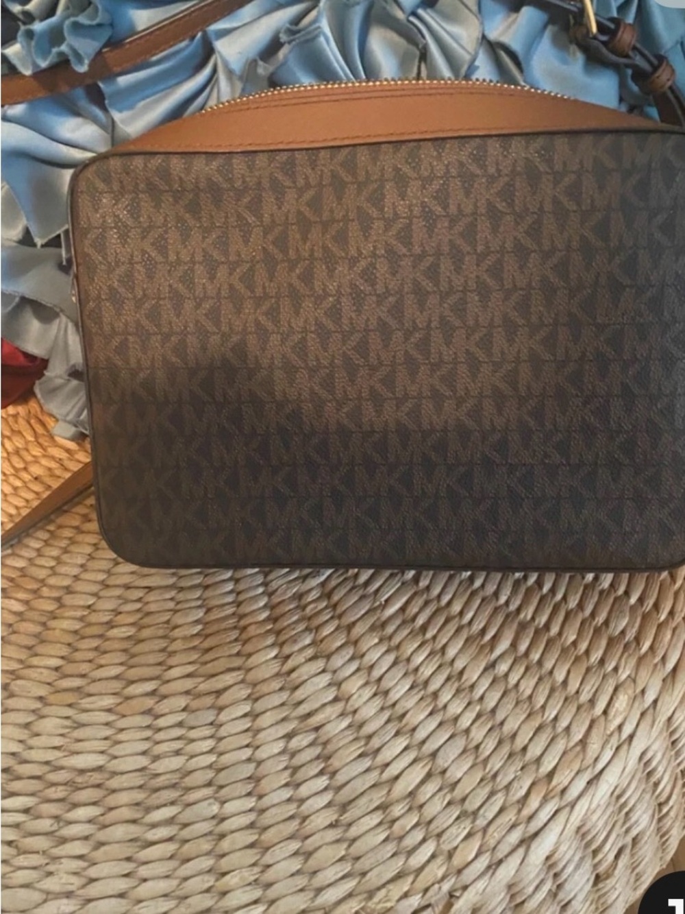 Michael Kors Brown Tan Logo Crossbody Bag - Picture 2 of 6